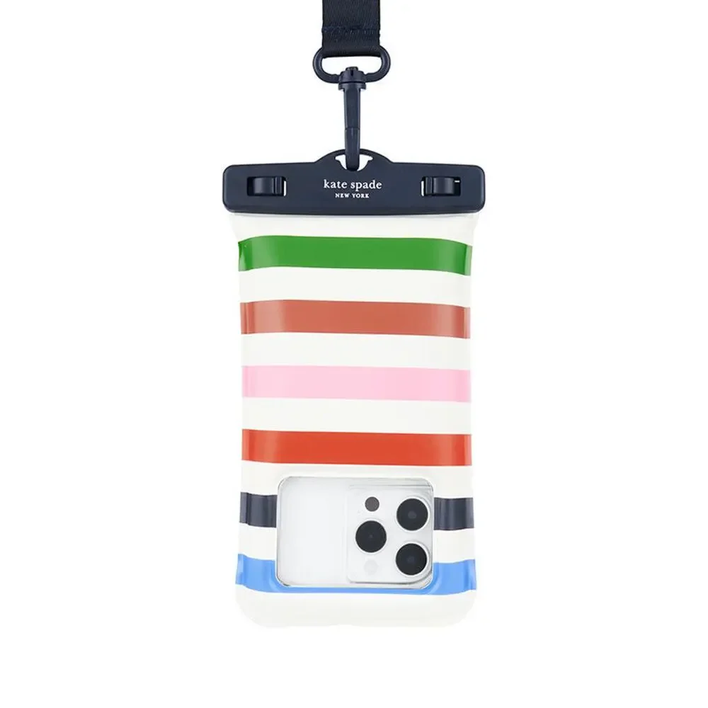 Kate Spade Waterproof Floating Phone Pouch Adventure Stripe 6.7